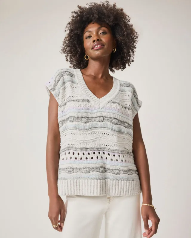 Brynna Striped Sweater Poncho sold by Splendid