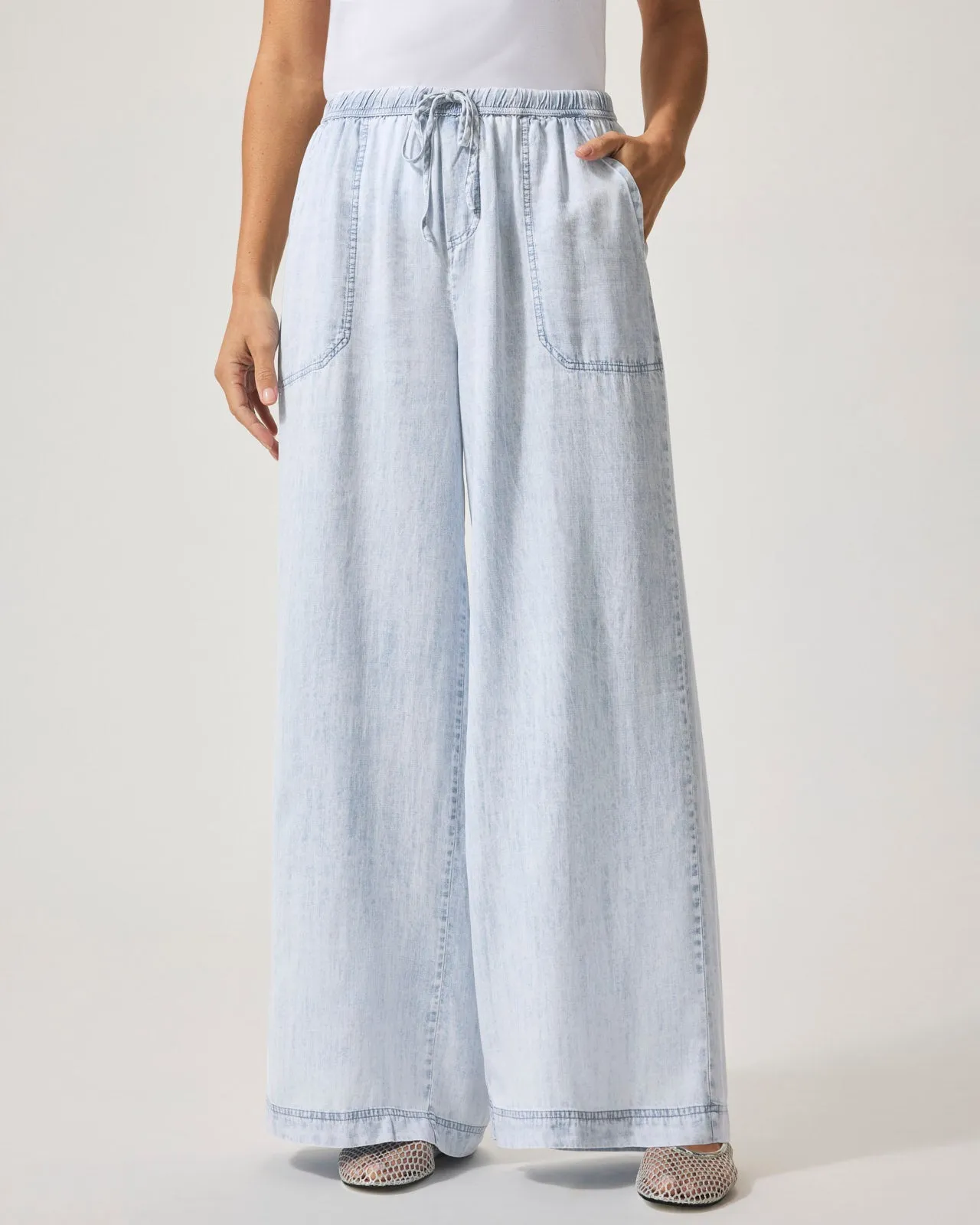 Bleached Indigo Angie Palazzo Pant sold by Splendid product image thumbnail 2