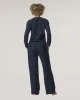 Navy Split Crewneck Waffle Knit Sleep Set sold by Splendid