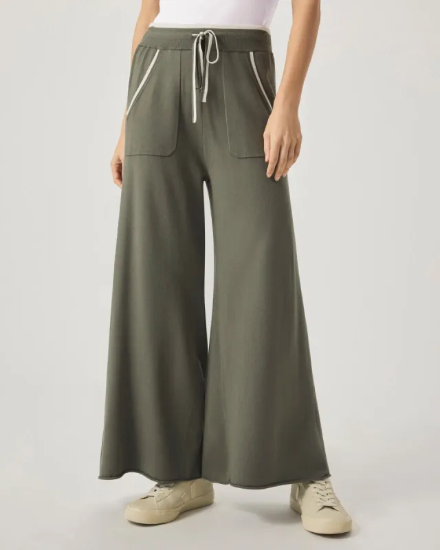 Veronica Trim Crop Wide Leg Pant made by Splendid