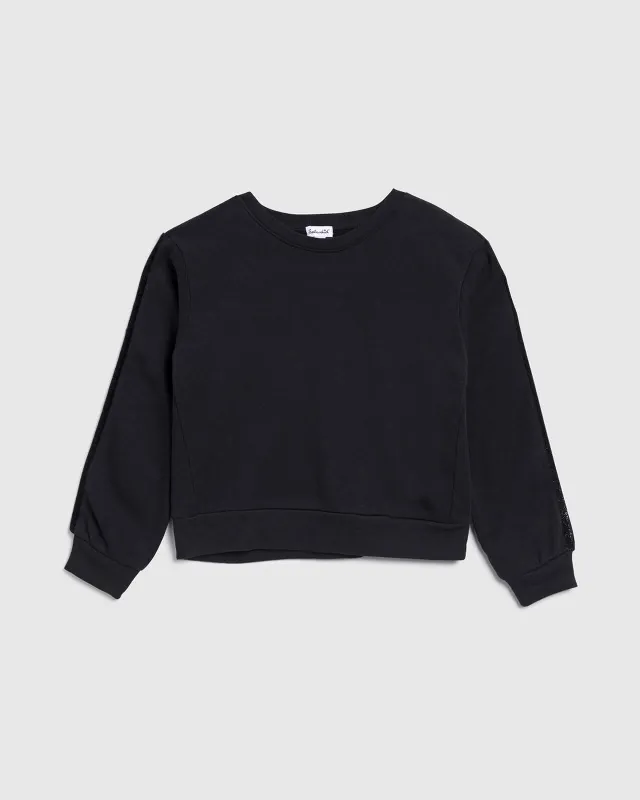 Girls Sparkle Supersoft Long Sleeve Pullover made by Splendid