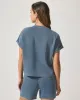 Indigo Lounge Short Sleeve Sweatshirt sold by Splendid