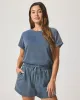 Indigo Lounge Short Sleeve Sweatshirt sold by Splendid