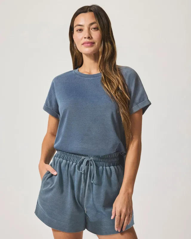 Indigo Lounge Short Sleeve Sweatshirt sold by Splendid
