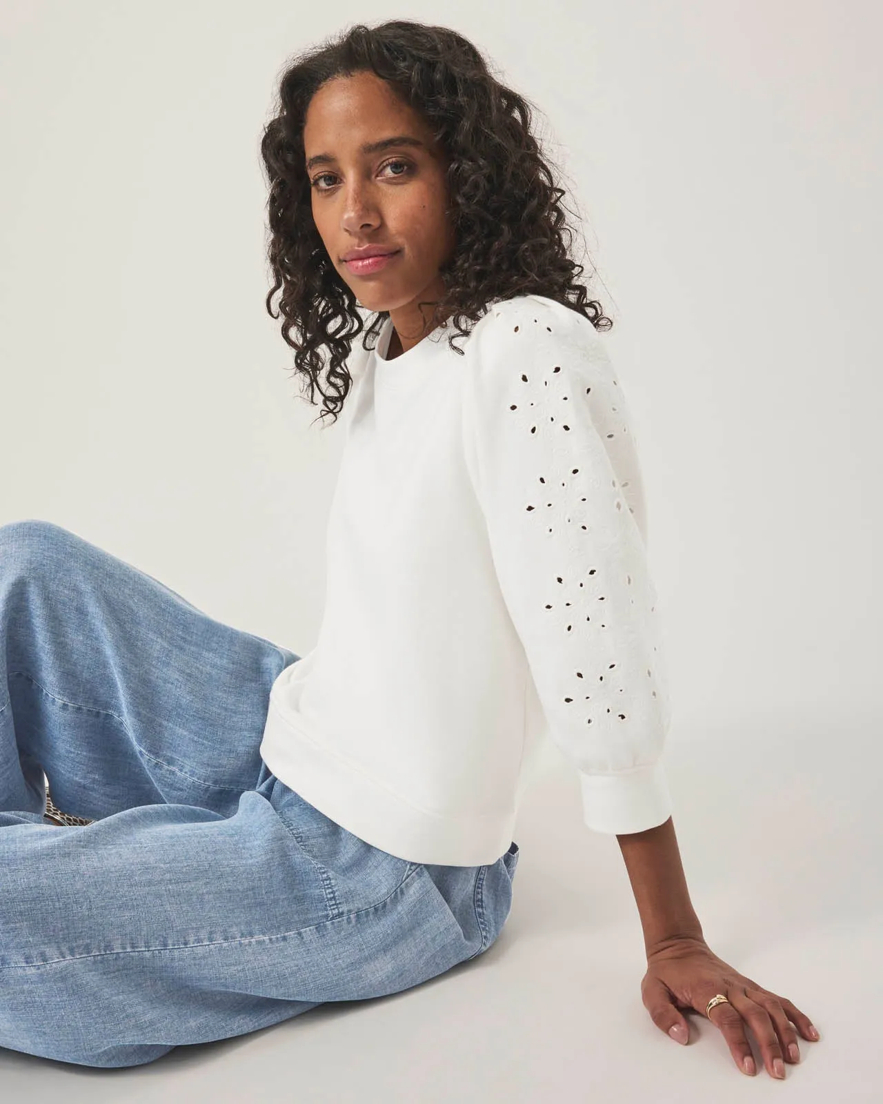 Rory Embroidered Sweatshirt sold by Splendid product image thumbnail 3