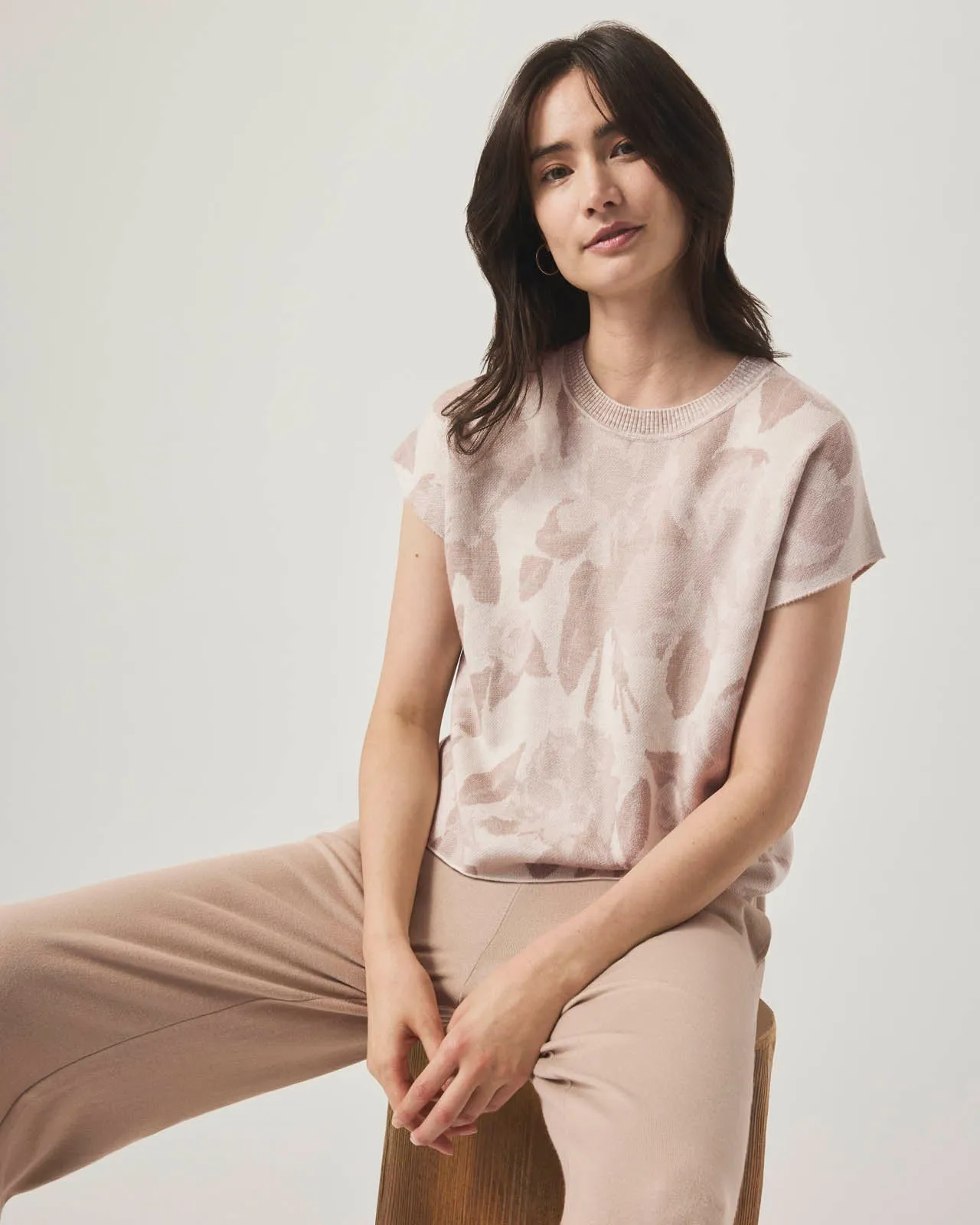 Flora Floral Short Sleeve Sweater sold by Splendid product image thumbnail 2