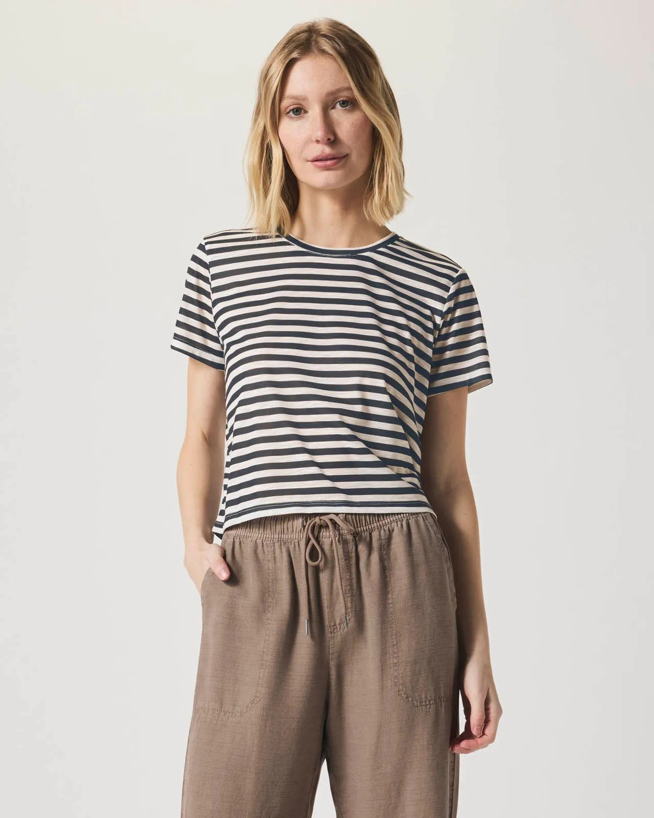 Louisa Short Sleeve Stripe Tee sold by Splendid product image thumbnail 2