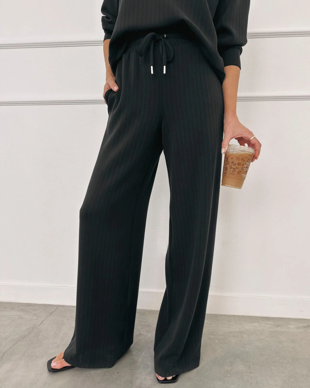 Splendid x @Cellajaneblog Rib Scuba Wide Leg Pant sold by Splendid product image thumbnail 5