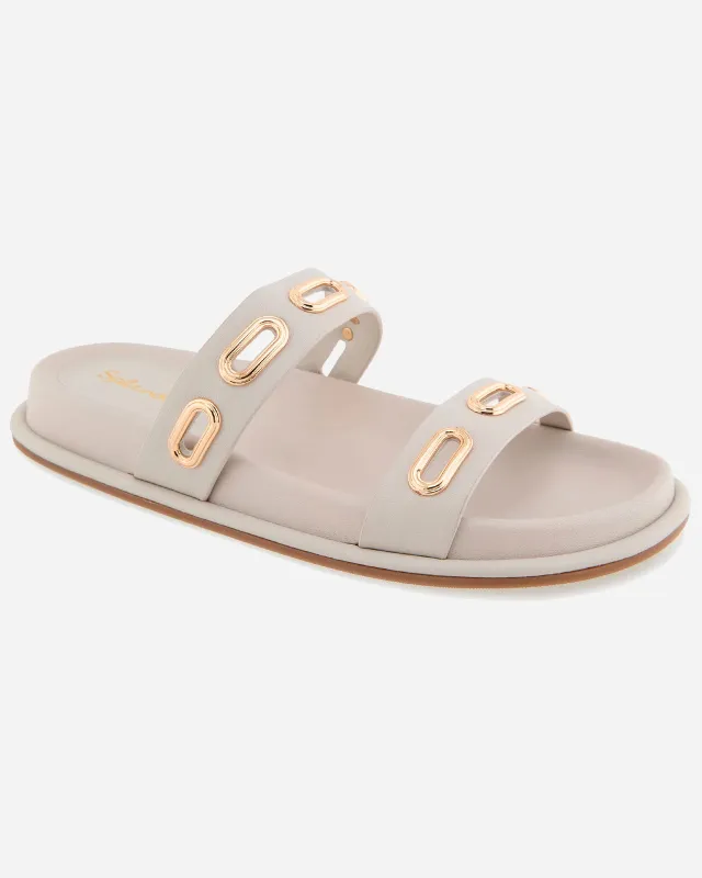 Carmen Slide in White Sand made by Splendid