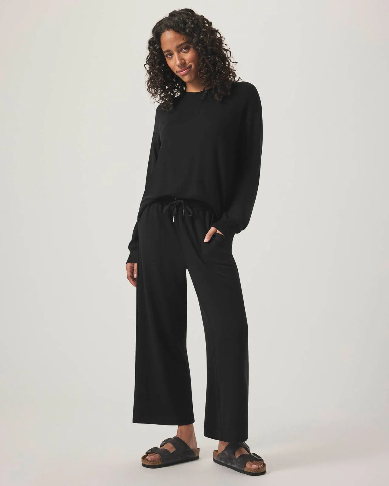 Supersoft Crop Wide Leg Pant sold by Splendid product image thumbnail 2