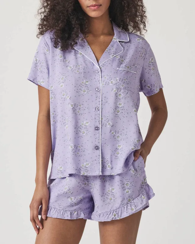 Whisper Floral Notch Collar and Short Sleep Set sold by Splendid