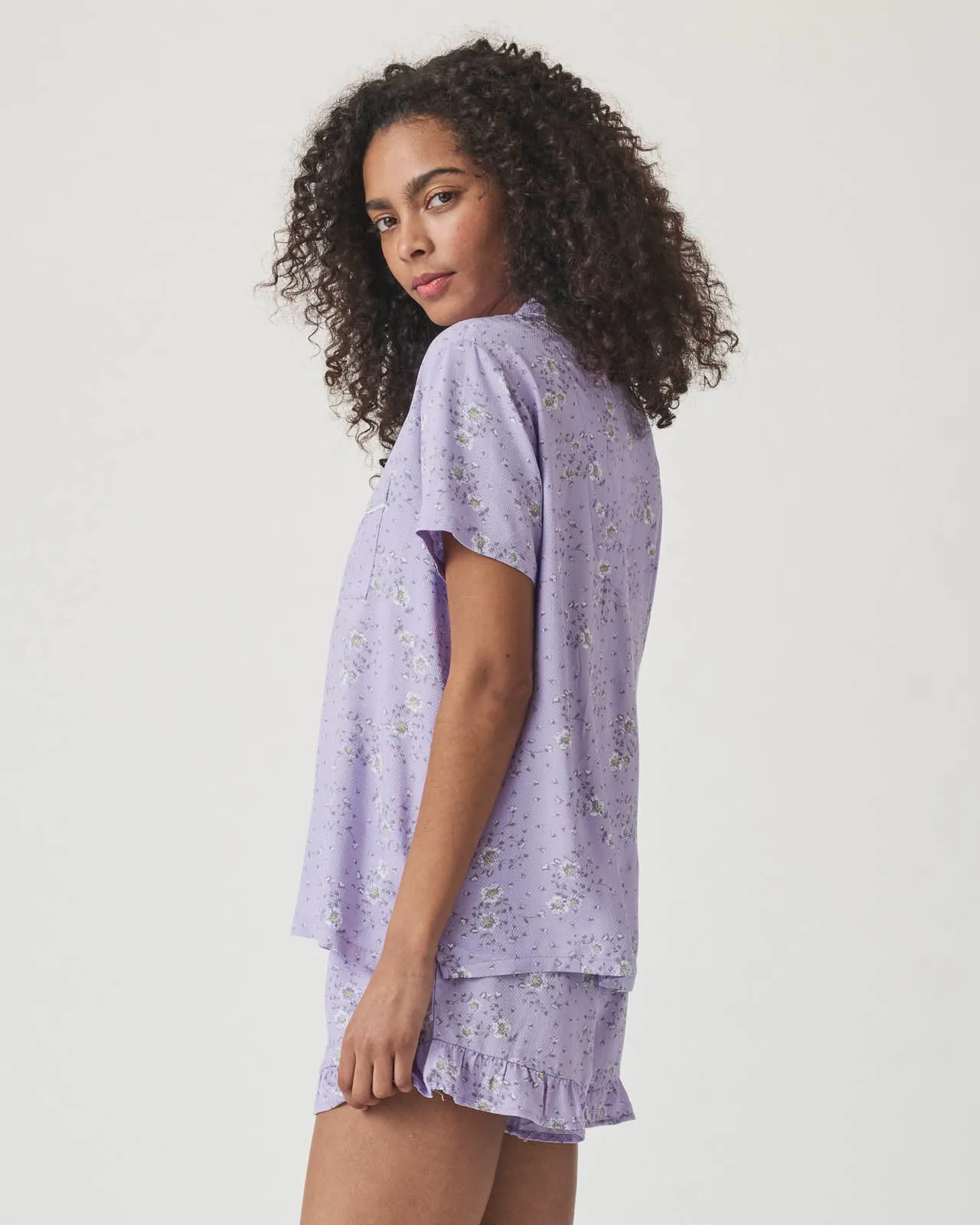Whisper Floral Notch Collar and Short Sleep Set sold by Splendid product image thumbnail 4