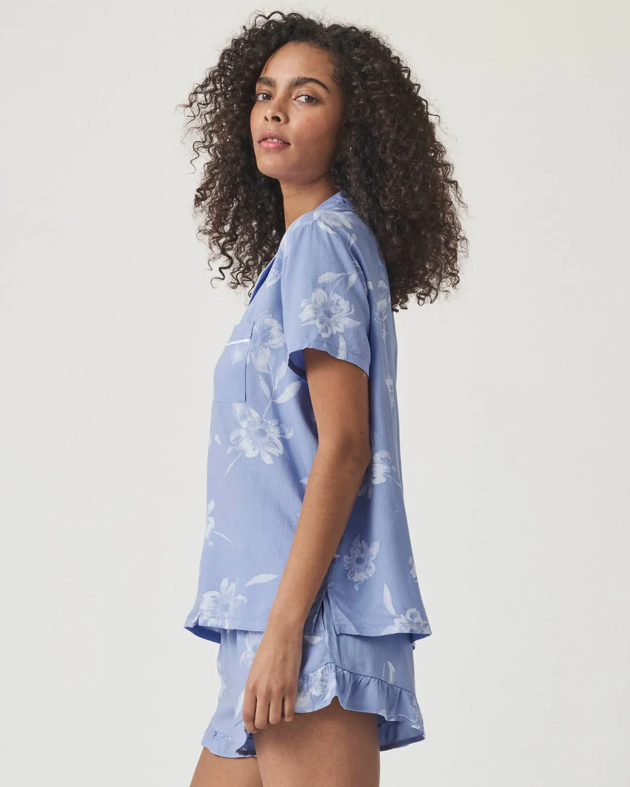 Down the Aisle Floral Notch Collar and Short Sleep Set sold by Splendid product image thumbnail 4