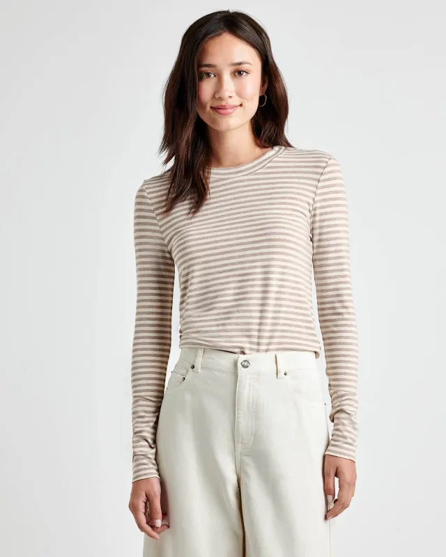 Striped Bamboo Long Sleeve Tee sold by Splendid