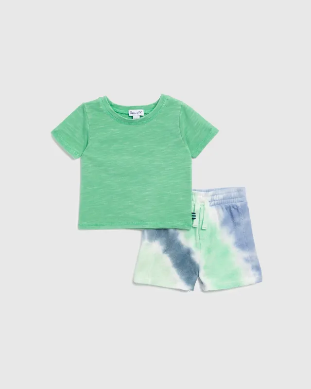 Infant Boy Coast Tye Dye Short Set made by Splendid