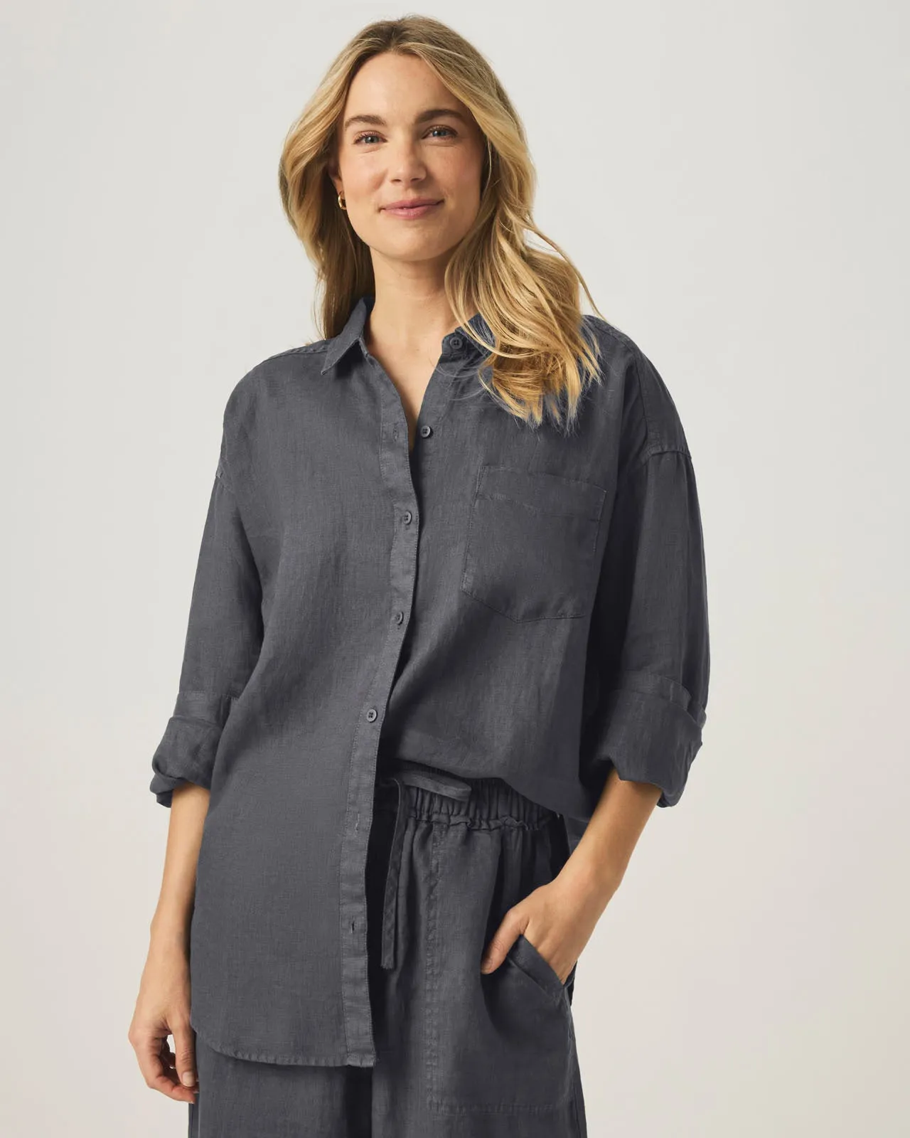 Stella Linen Button Down Shirt sold by Splendid product image thumbnail 2