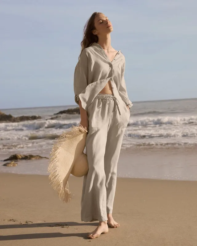Stella Linen Full Length Pant sold by Splendid