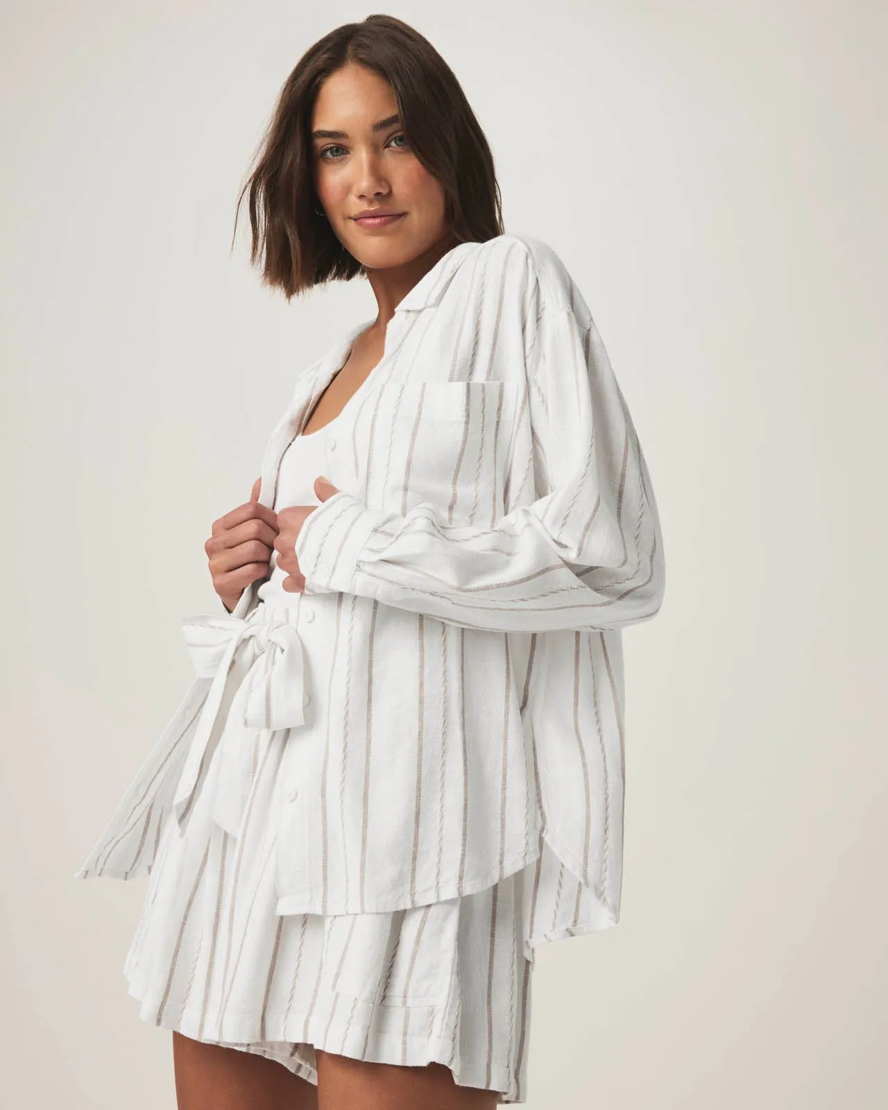 Gabrielle Stripe Button Down Shirt sold by Splendid product image thumbnail 4