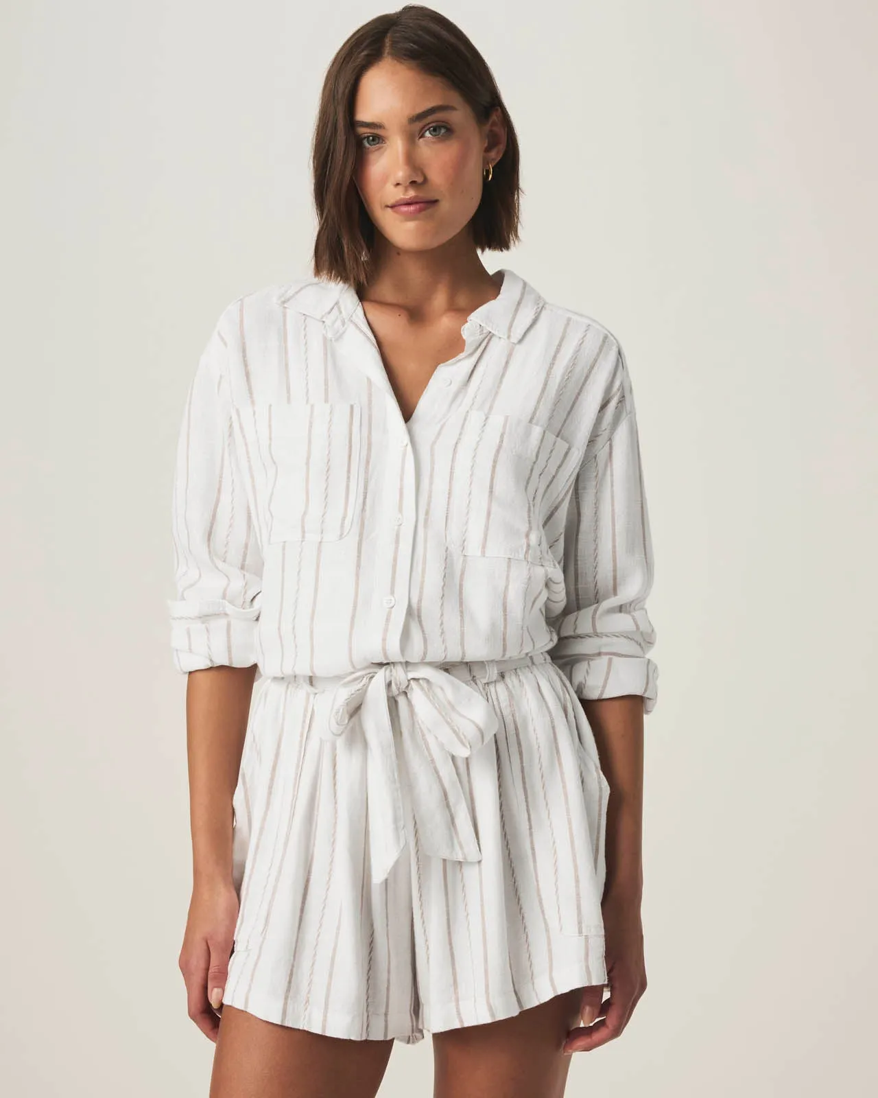 Gabrielle Stripe Button Down Shirt sold by Splendid product image thumbnail 2