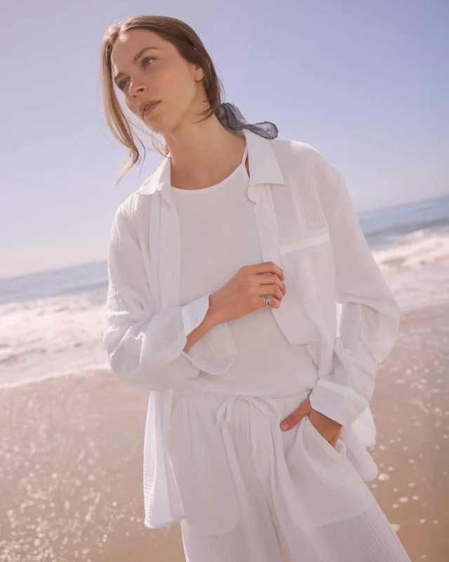 Kit Gauze Crochet Shirt made by Splendid