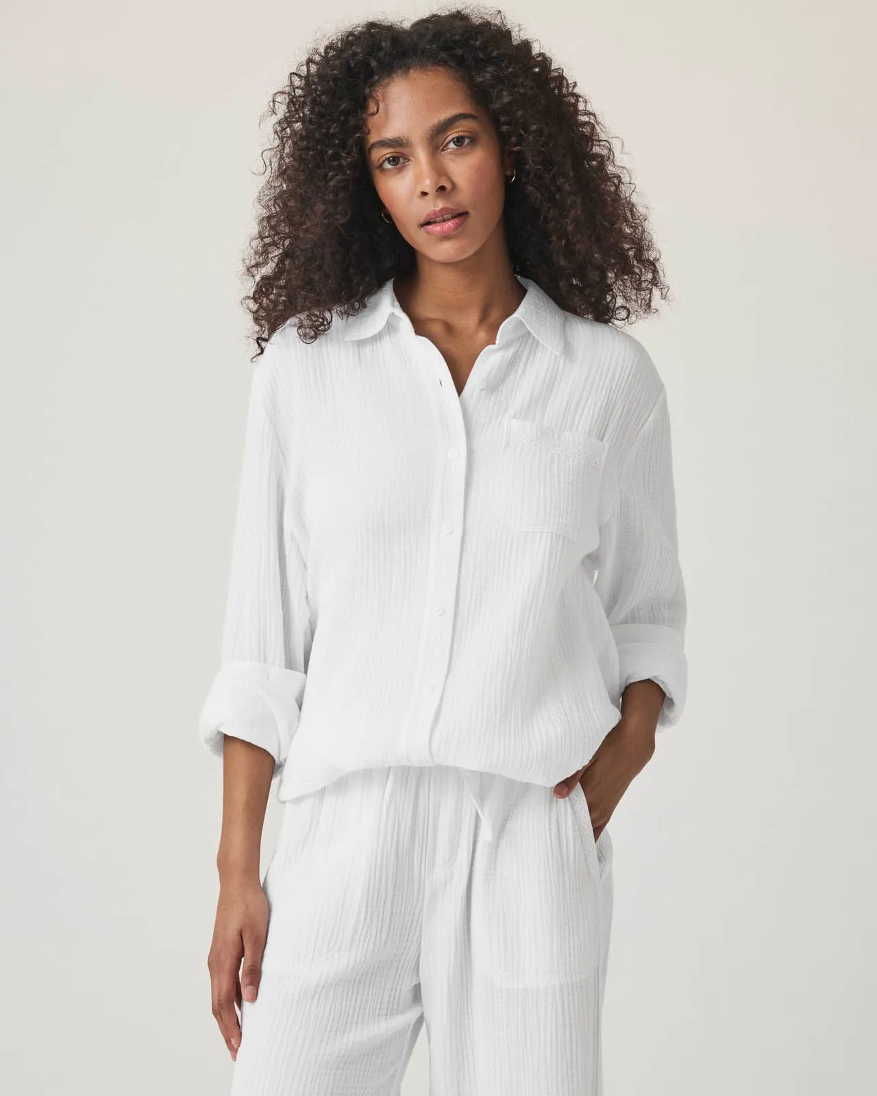 Kit Gauze Crochet Shirt sold by Splendid product image thumbnail 3