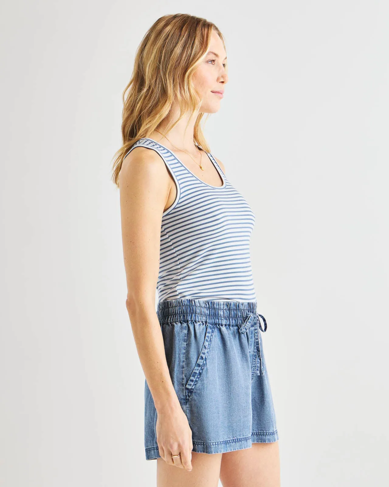 Lulu Stripe Crew Neck Tank sold by Splendid product image thumbnail 3