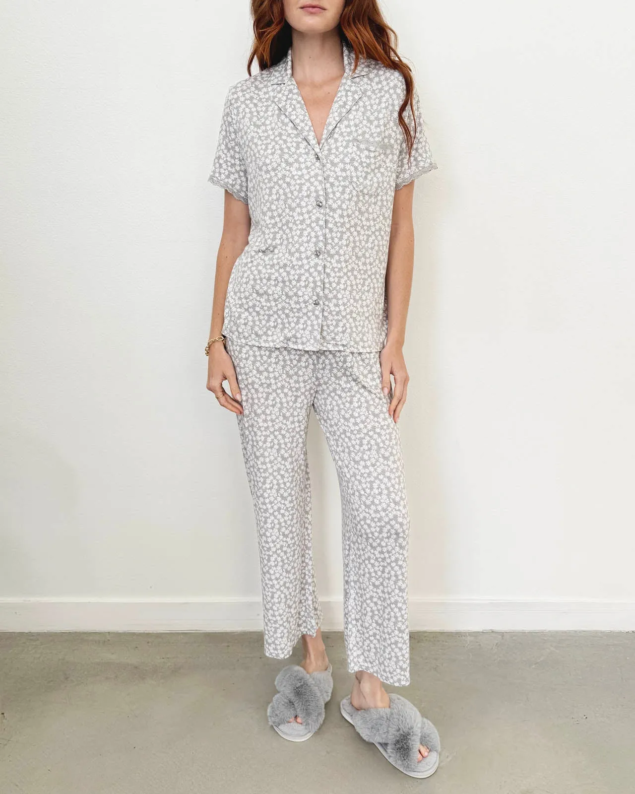 Daisy Pop Notch Collar and Crop Pant Sleep Set sold by Splendid product image thumbnail 3