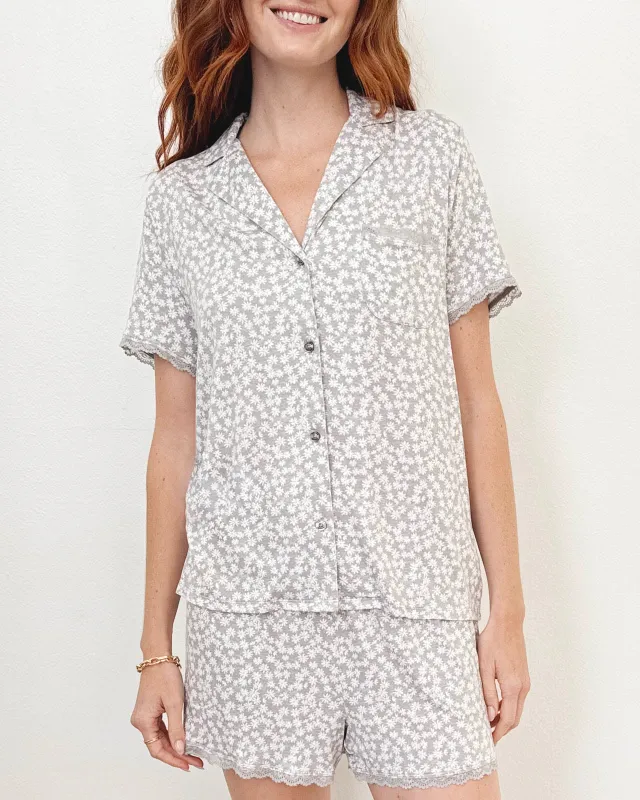 Daisy Pop Notch Collar and Short Sleep Set sold by Splendid