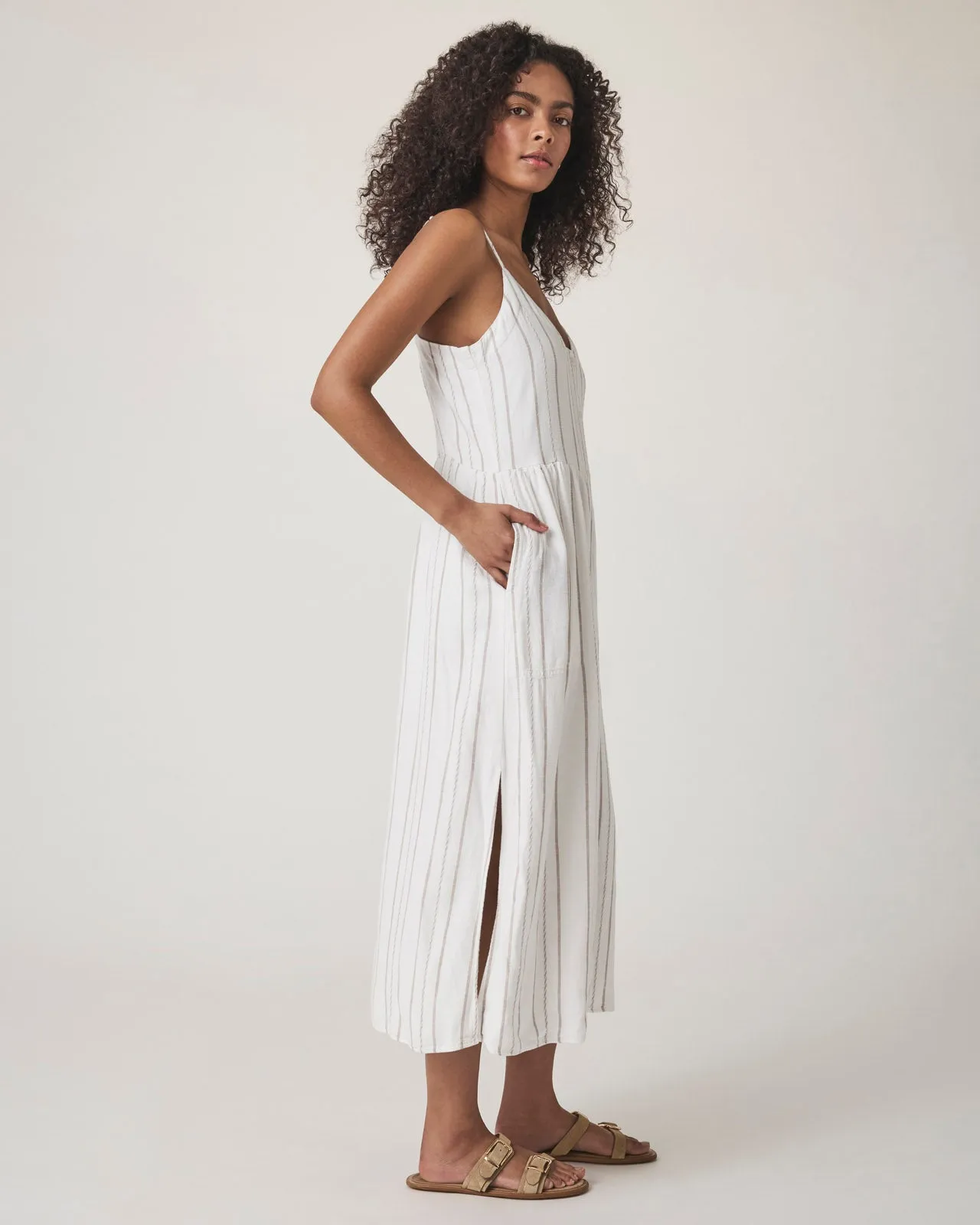 Gabrielle Linen Button Down Dress sold by Splendid product image thumbnail 4