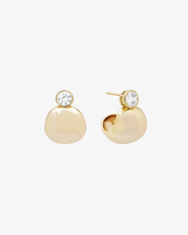 Shashi Bezel Gold Earring sold by Splendid