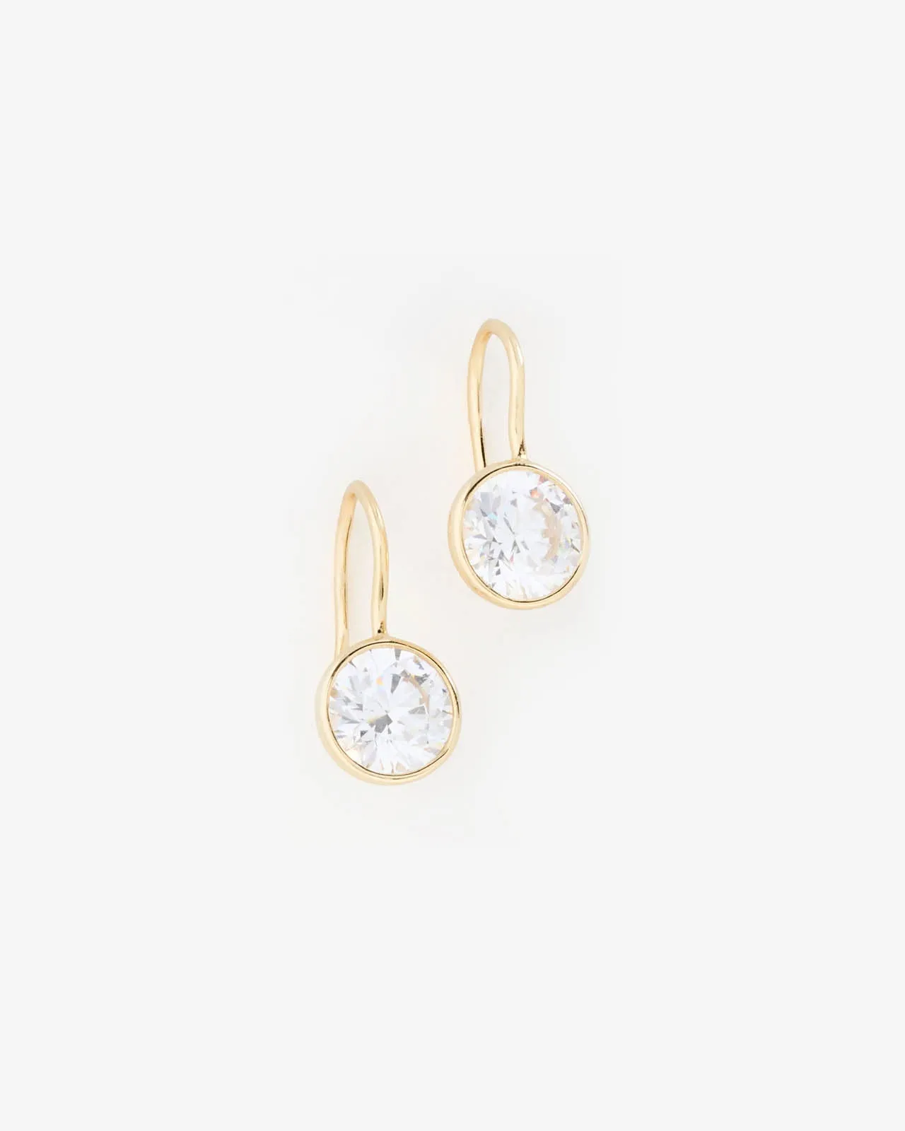 Shashi Bezel Gold Drop Earring sold by Splendid