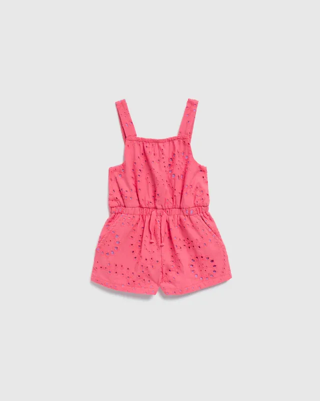 Infant Girl Poppy Embroidered Romper sold by Splendid