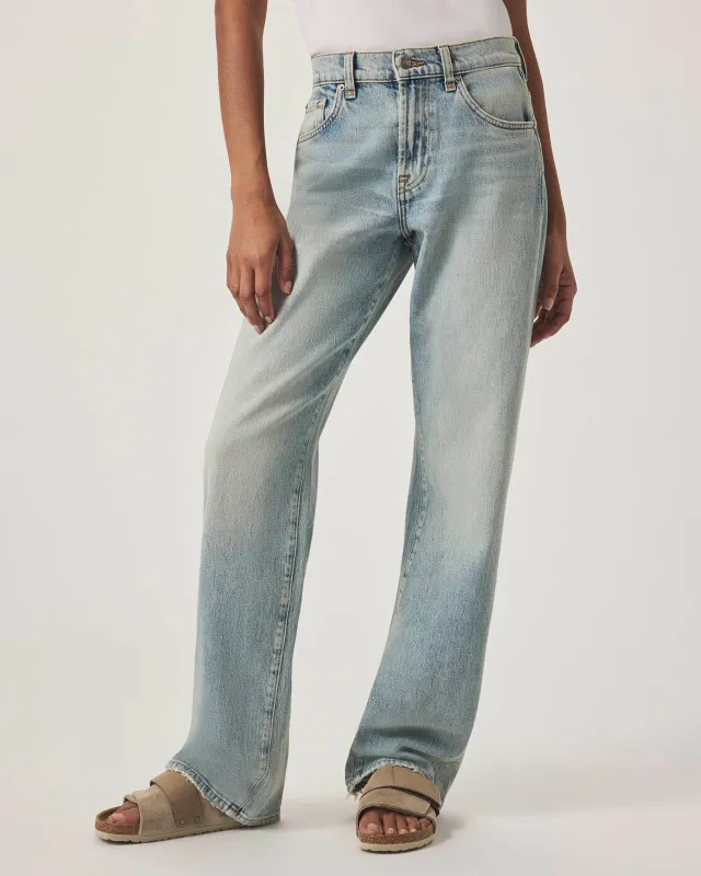 Straight Leg Worn Hem Jean sold by Splendid