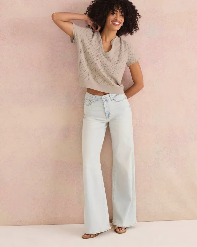 Light Wash Slim Palazzo Jean sold by Splendid