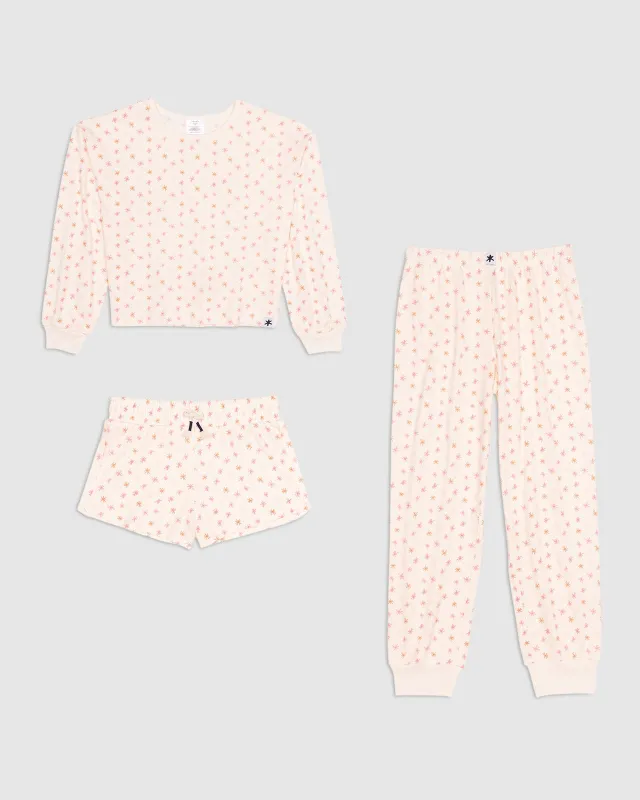Girls Multi-Burst 3-Piece Brushed Jersey PJ Set sold by Splendid