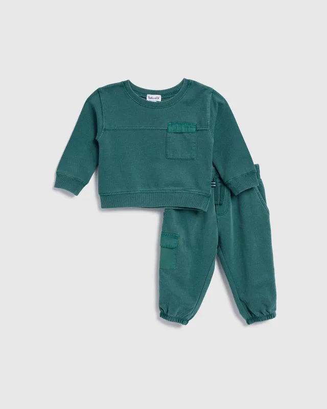 Infant Boy Emerald Puzzle Jogger Set sold by Splendid