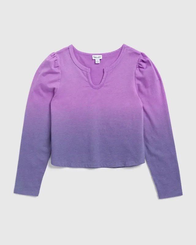 Girls Purple Ombre Long Sleeve Shirt sold by Splendid