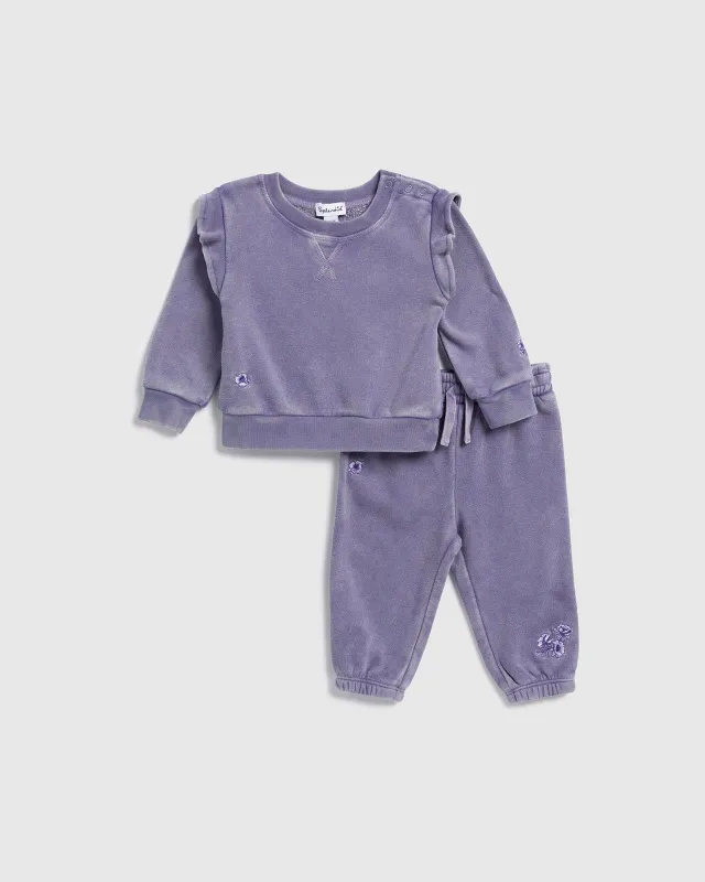 Infant Girl Floral Haze Sweatshirt Set sold by Splendid