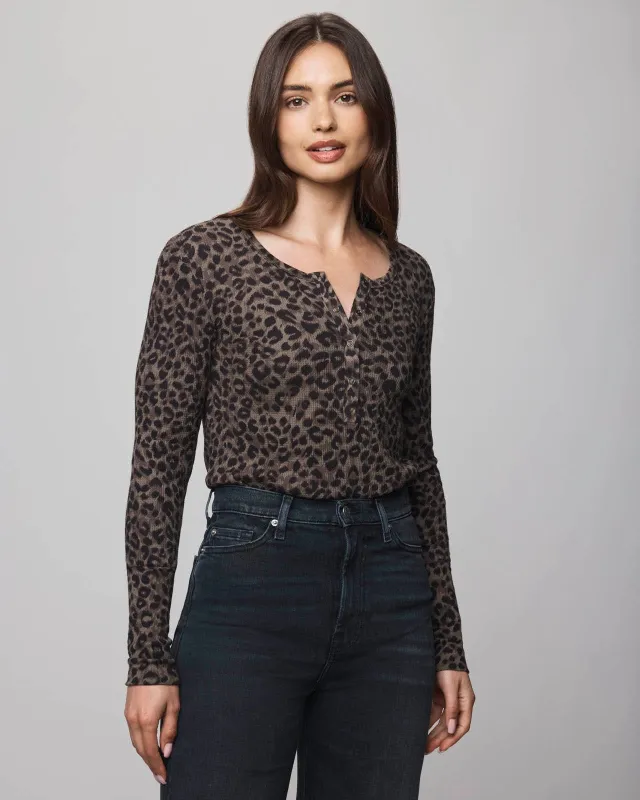 Thermal Forever Leopard Henley sold by Splendid