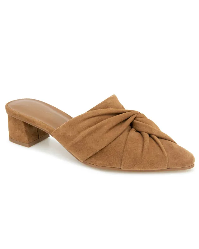 Lanis Suede Mule in Caramel sold by Splendid