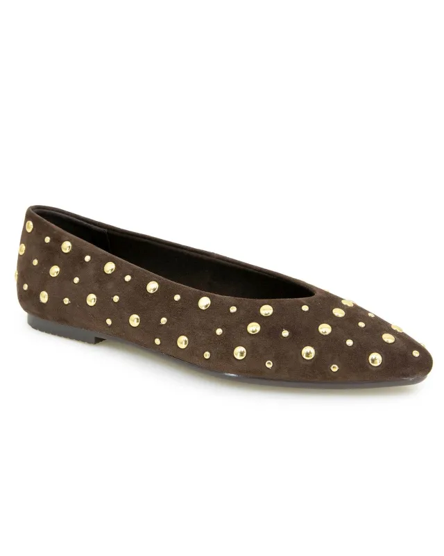 Latouche Studded Flat in Spice sold by Splendid