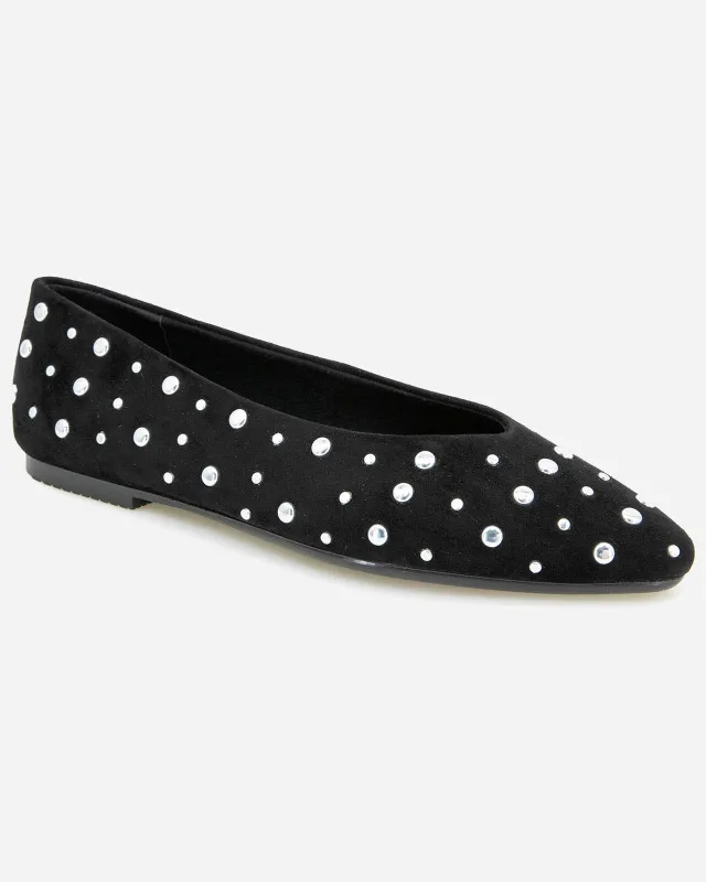Latouche Studded Flat in Black sold by Splendid