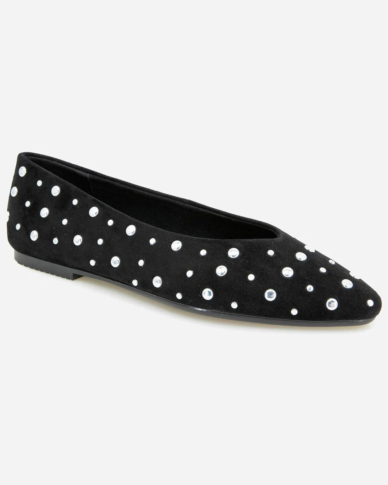Latouche Studded Flat in Black sold by Splendid