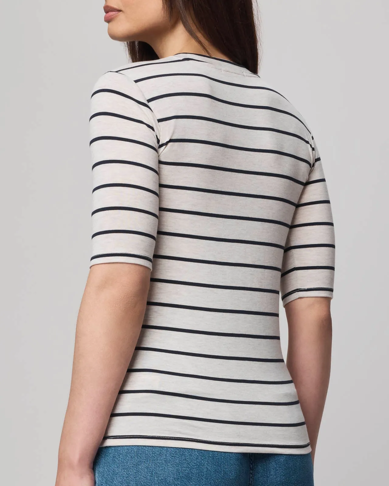 Bamboo Stripe Quarter Sleeve Tee sold by Splendid product image thumbnail 4
