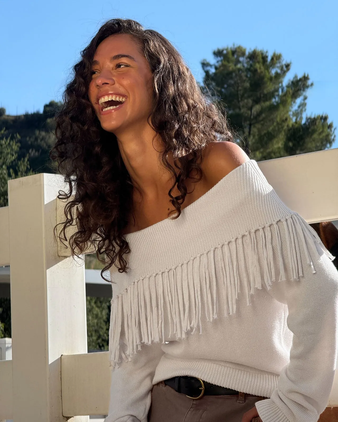 Simone Fringe Sweater sold by Splendid product image thumbnail 3