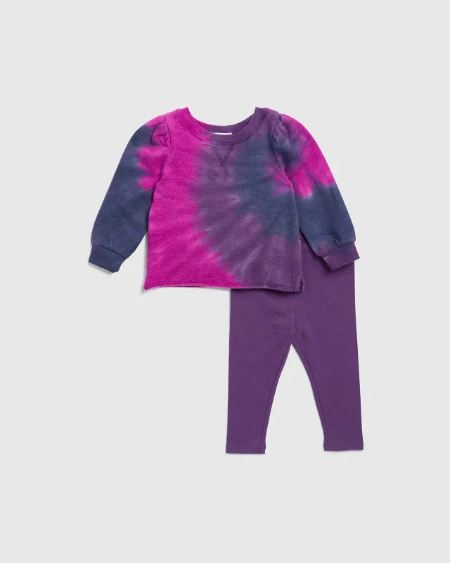 Infant Girl Disco Tie-Dye Sweatshirt Set sold by Splendid