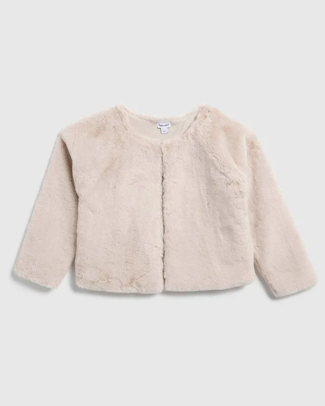 Girls Faux Fuzzy Jacket sold by Splendid