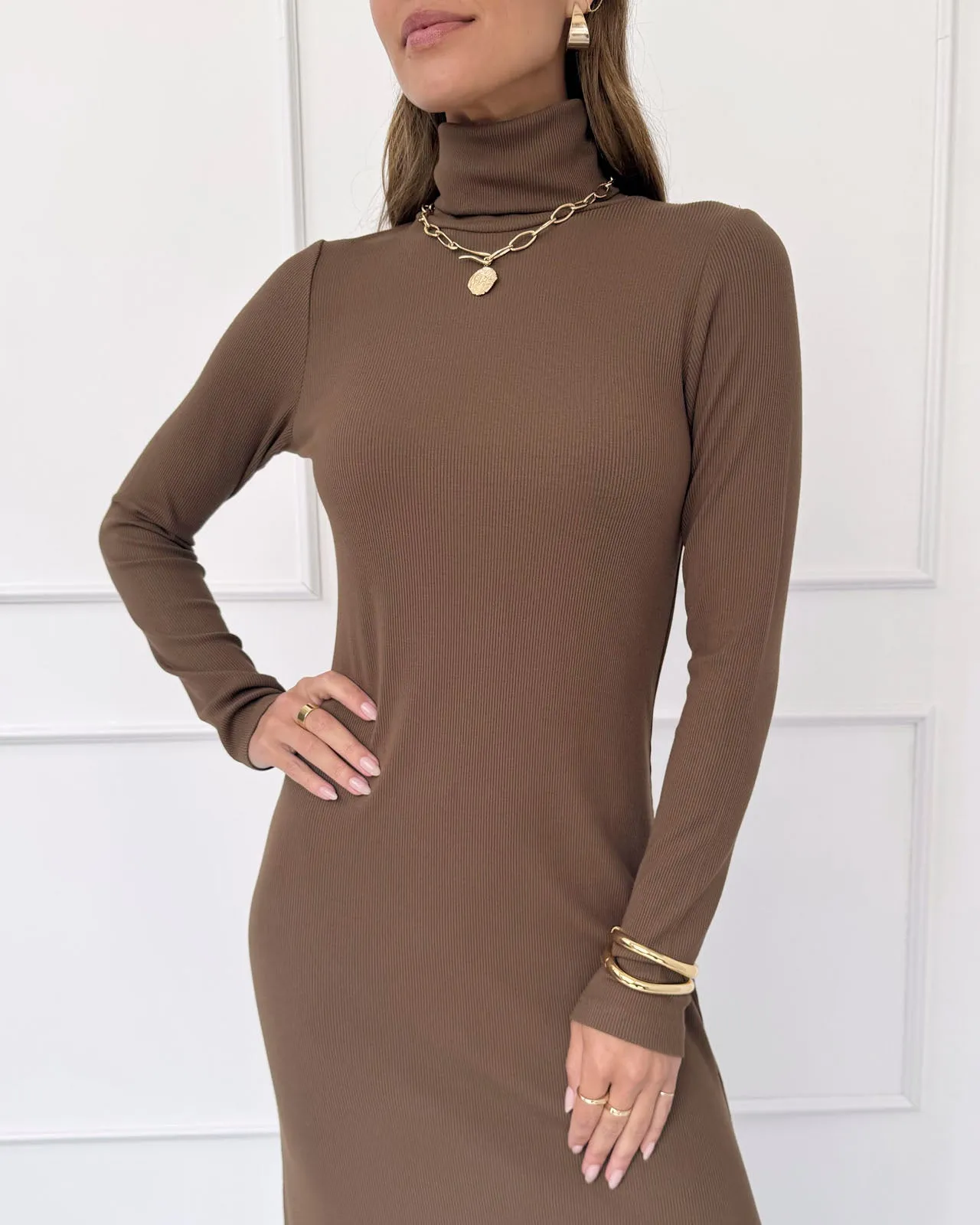 Splendid x @Cellajaneblog Rib Turtleneck Dress sold by Splendid product image thumbnail 5