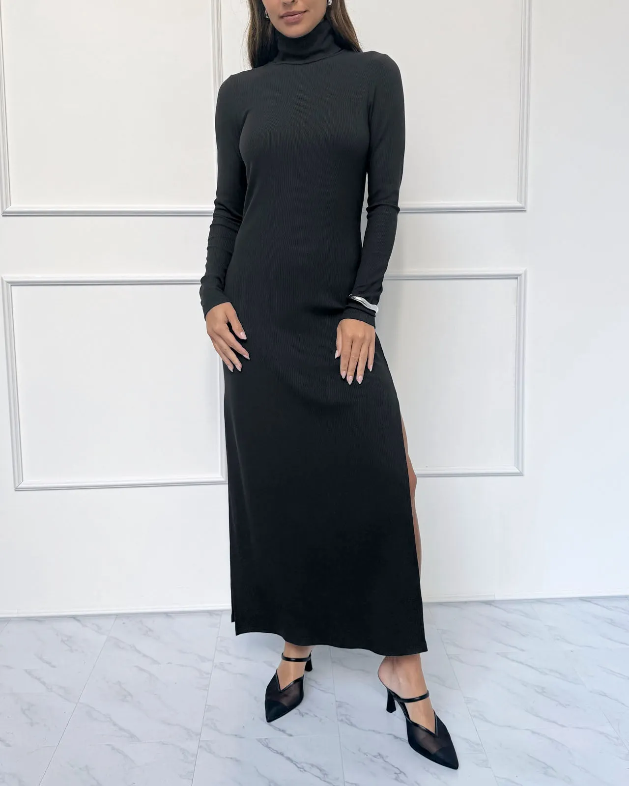 Splendid x @Cellajaneblog Rib Turtleneck Dress sold by Splendid product image thumbnail 4