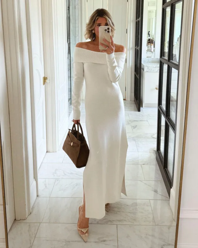 Splendid x @Cellajaneblog Off-the-Shoulder Sweater Dress sold by Splendid